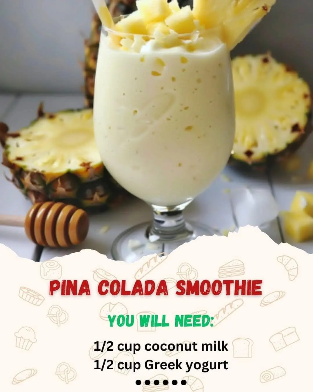 Pina Colada Smoothie 🥥🍍✨