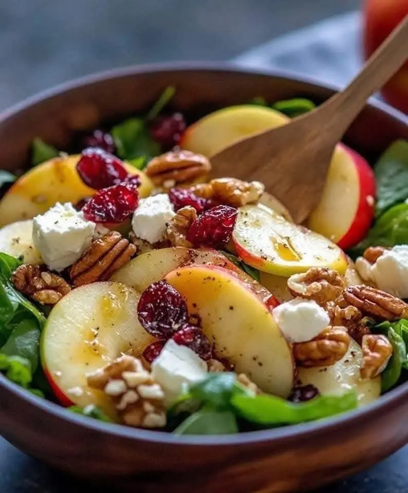 Fresh Apple Salad with Yogurt and Honey Dressing