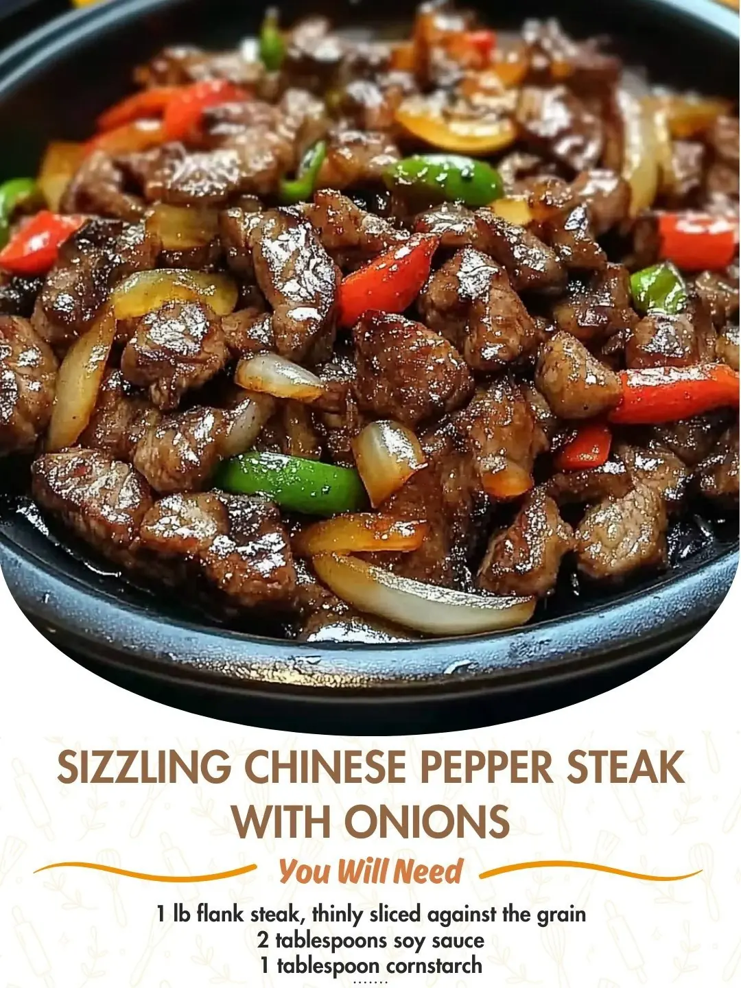 Sizzling Chinese Pepper Steak with Onions 🥩🌶️🧅