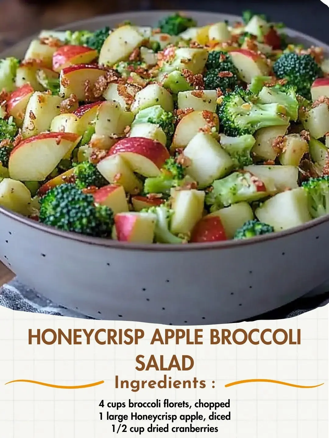 Honeycrisp Apple Broccoli Salad 🍎🥦✨