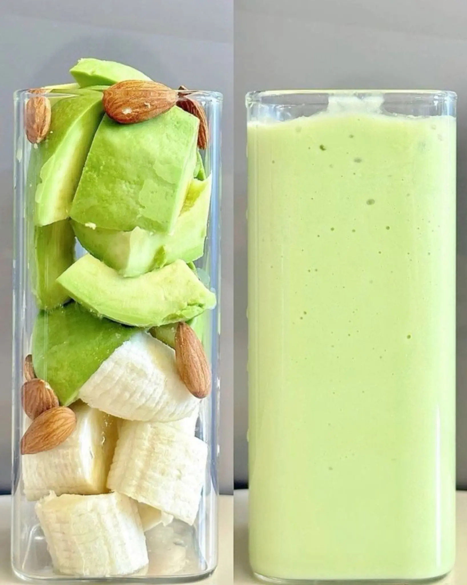 Banana Avocado Almond Smoothie Recipe 🥑🍌🌰