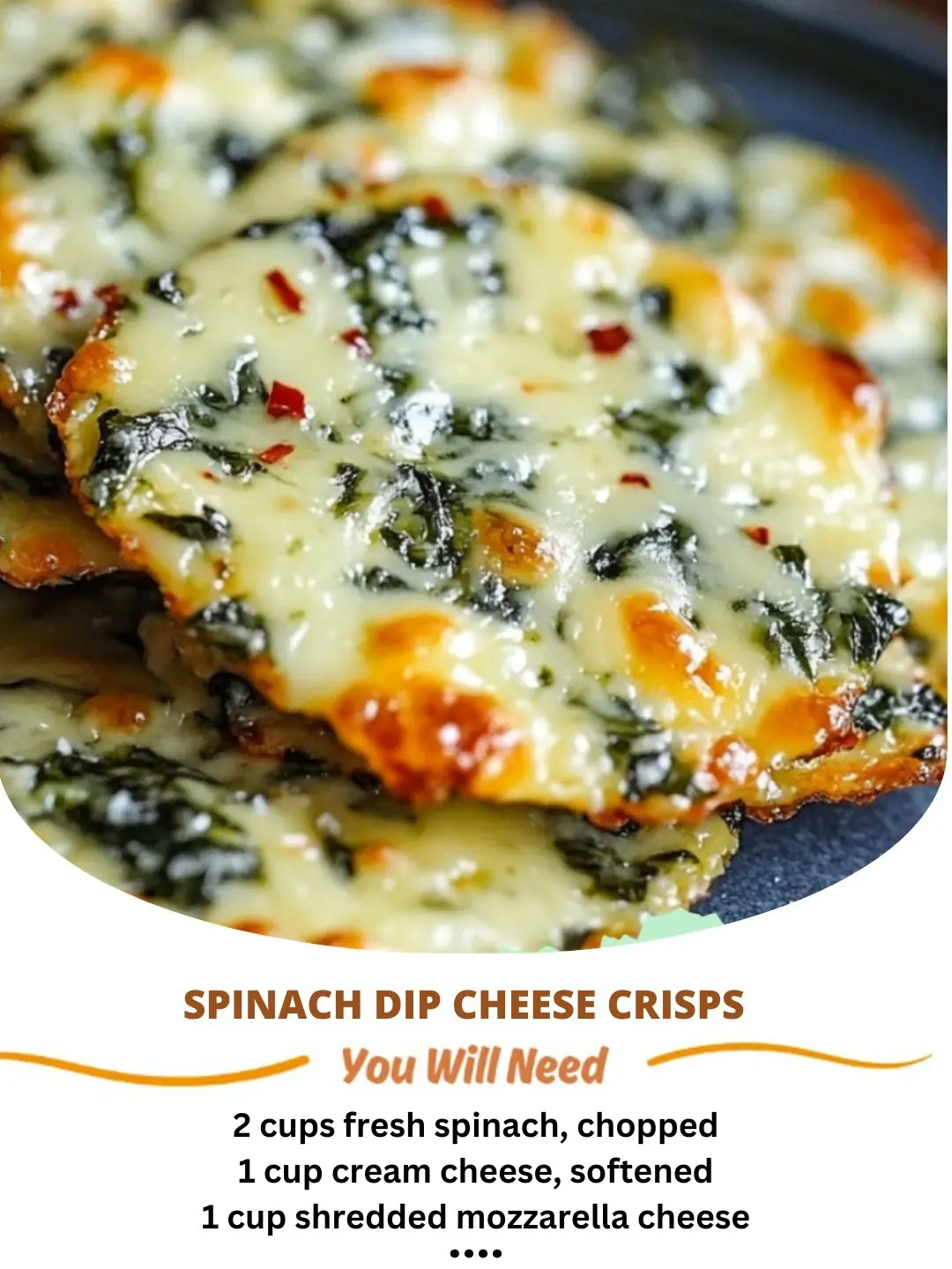 Spinach Dip Cheese Crisps: A Savory, Crunchy Snack That’s Easy to Make! 🥦🧀