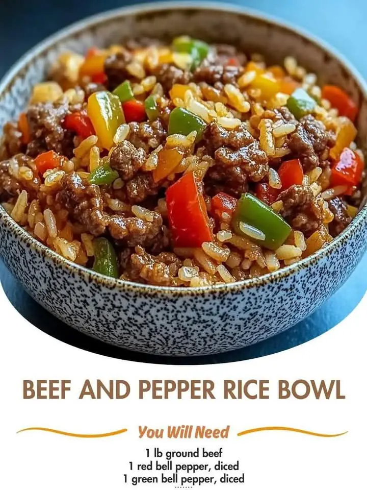 Beef and Pepper Rice Bowl: A Quick and Flavorful Meal