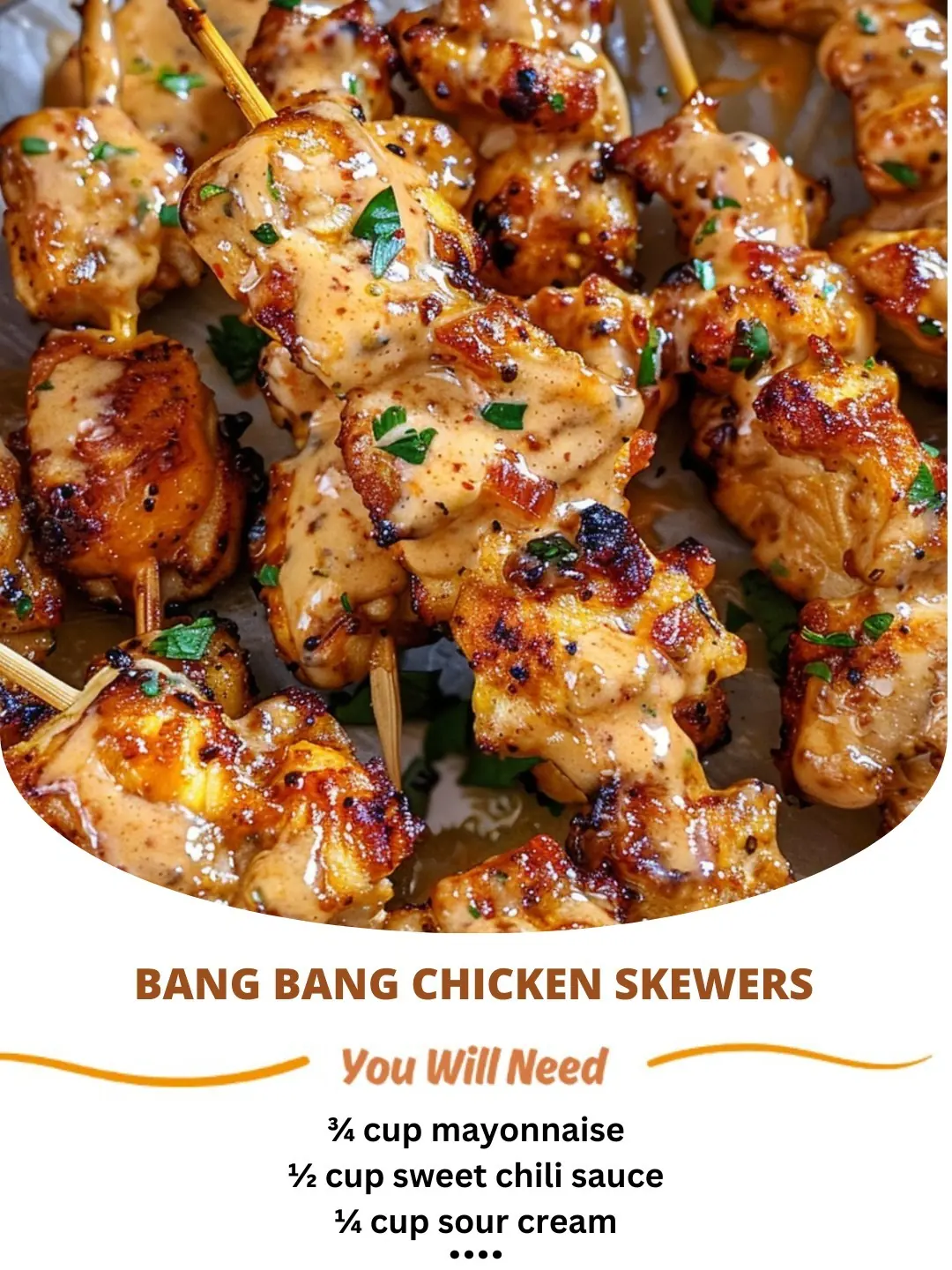 Bang Bang Chicken Skewers