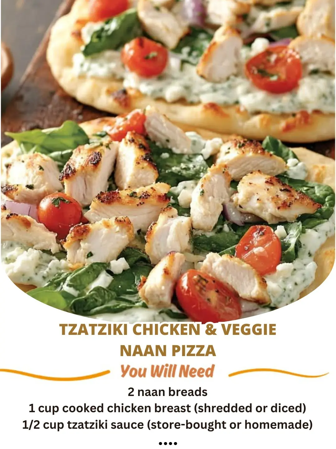 Tzatziki Chicken & Veggie Naan Pizza: A Flavorful Mediterranean Twist
