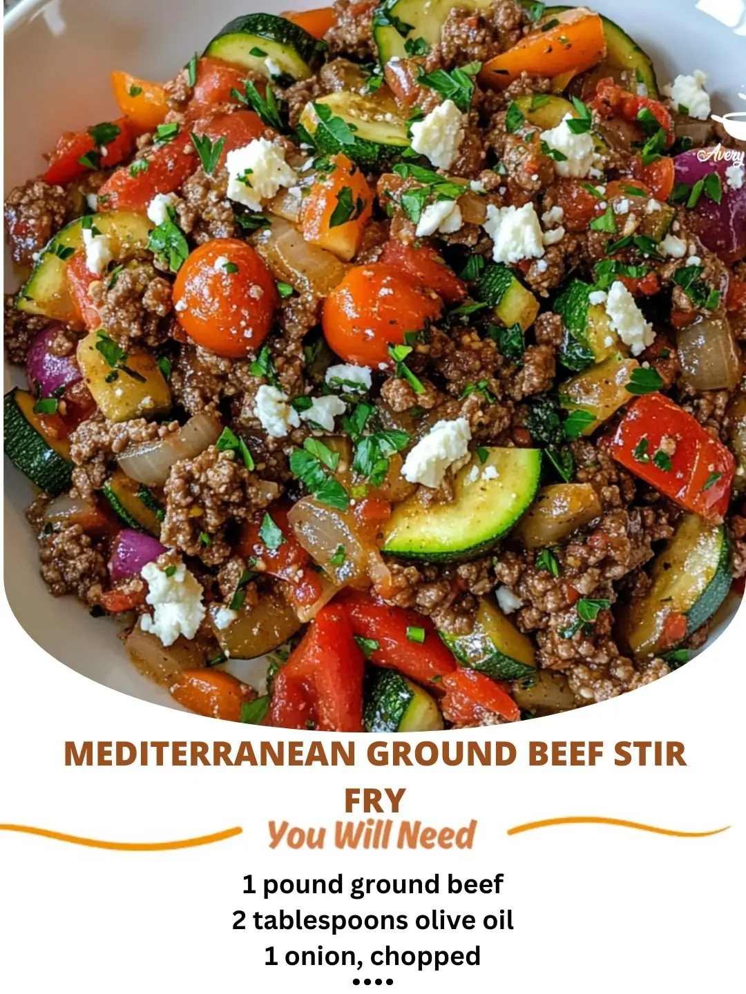 Mediterranean Ground Beef Stir Fry