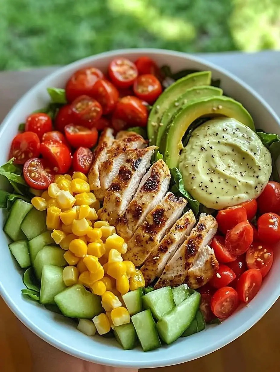 Grilled Chicken & Avocado Salad Bowl 🥑