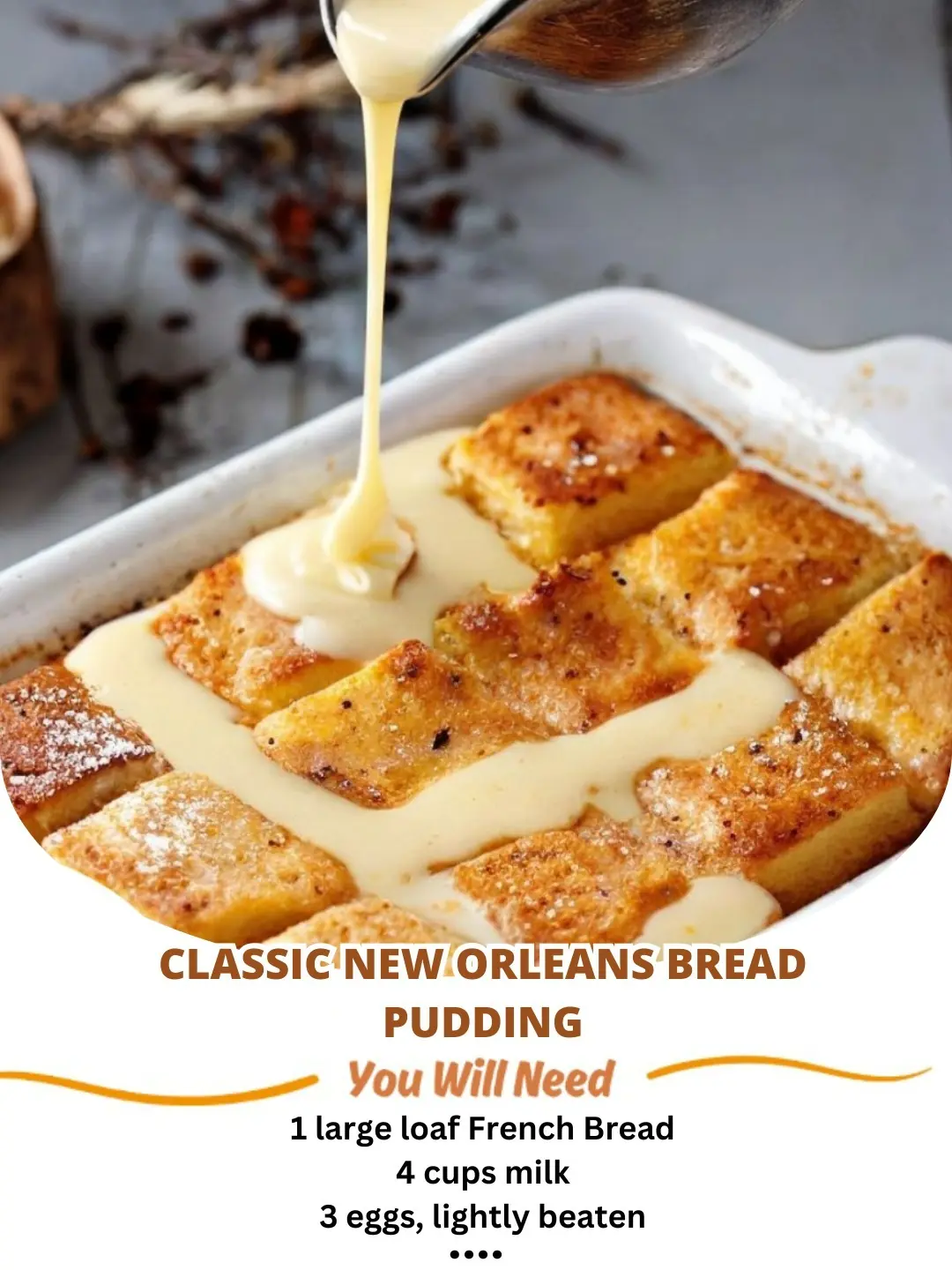 Classic New Orleans Bread Pudding: A Sweet, Spiced Celebration of Southern Comfort 🍞✨