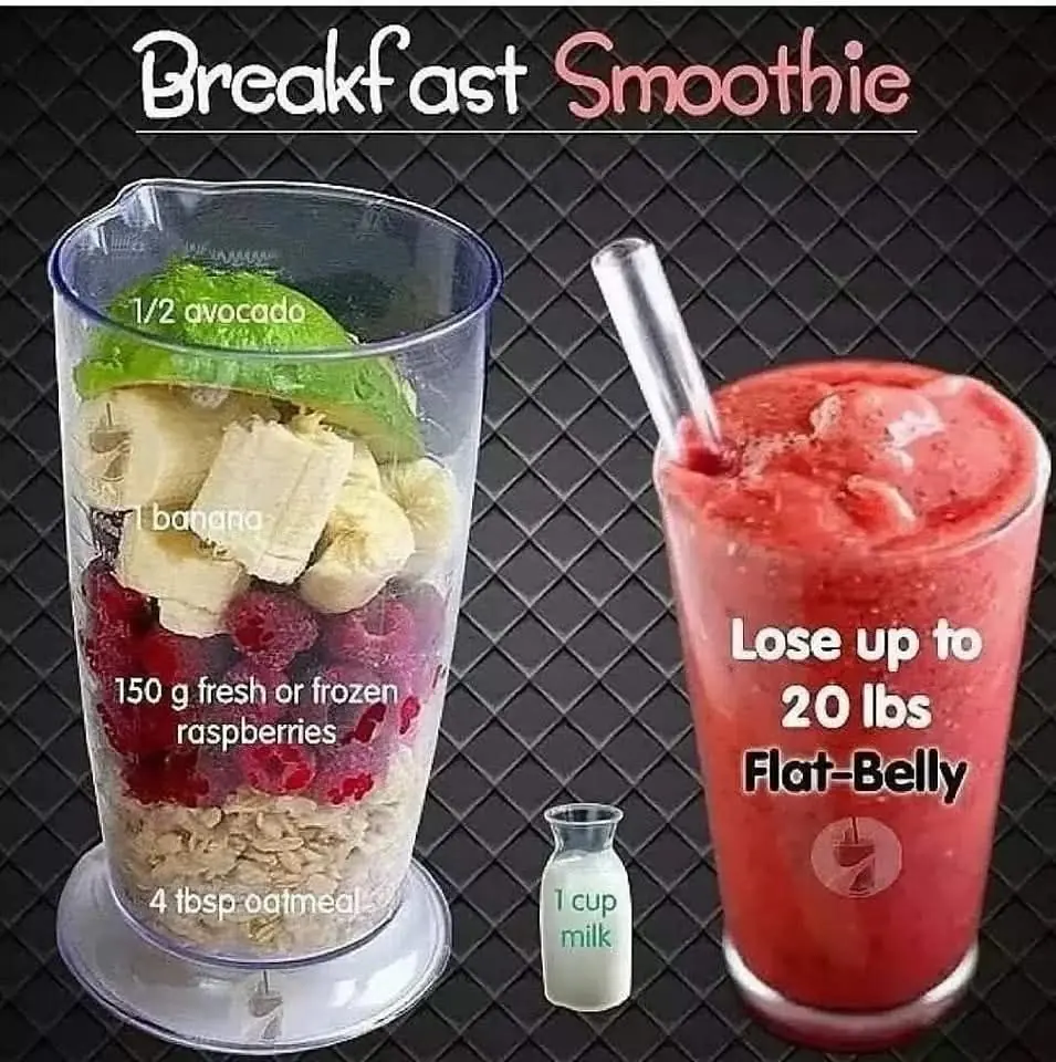 Breakfast Smoothie for a Flat Belly! 🍓🥑✨