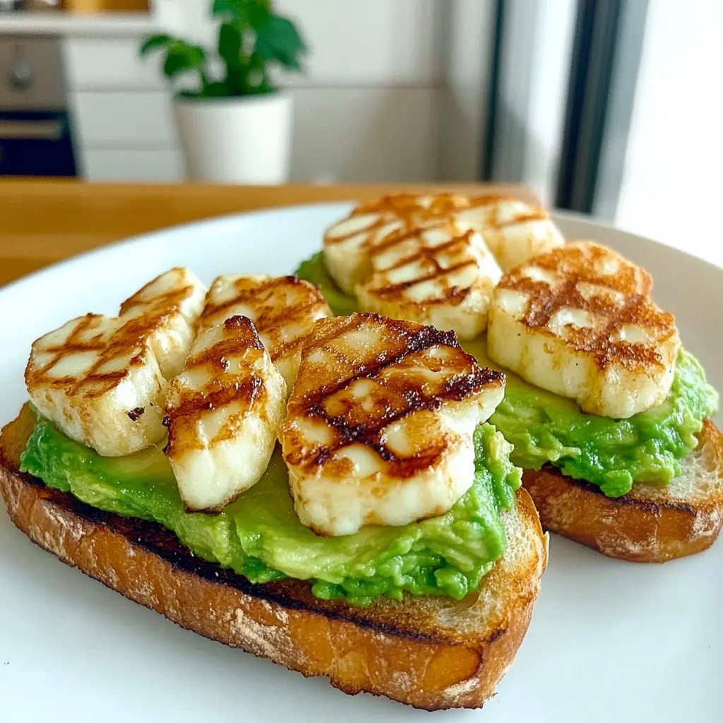 🥑🧀 Mouthwatering Halloumi Avocado Toast with a Zesty Twist 🍋