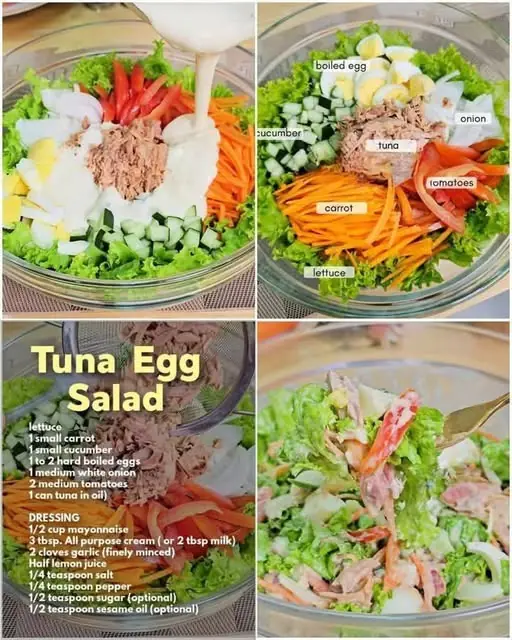 TUNA EGG SALAD RECIPE 🥗😋