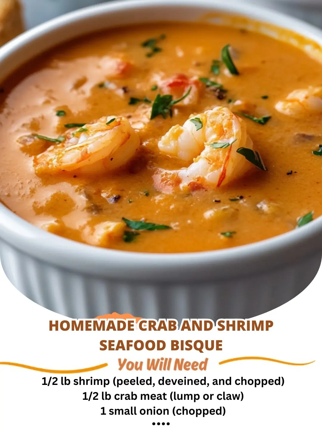 Homemade Crab and Shrimp Seafood Bisque