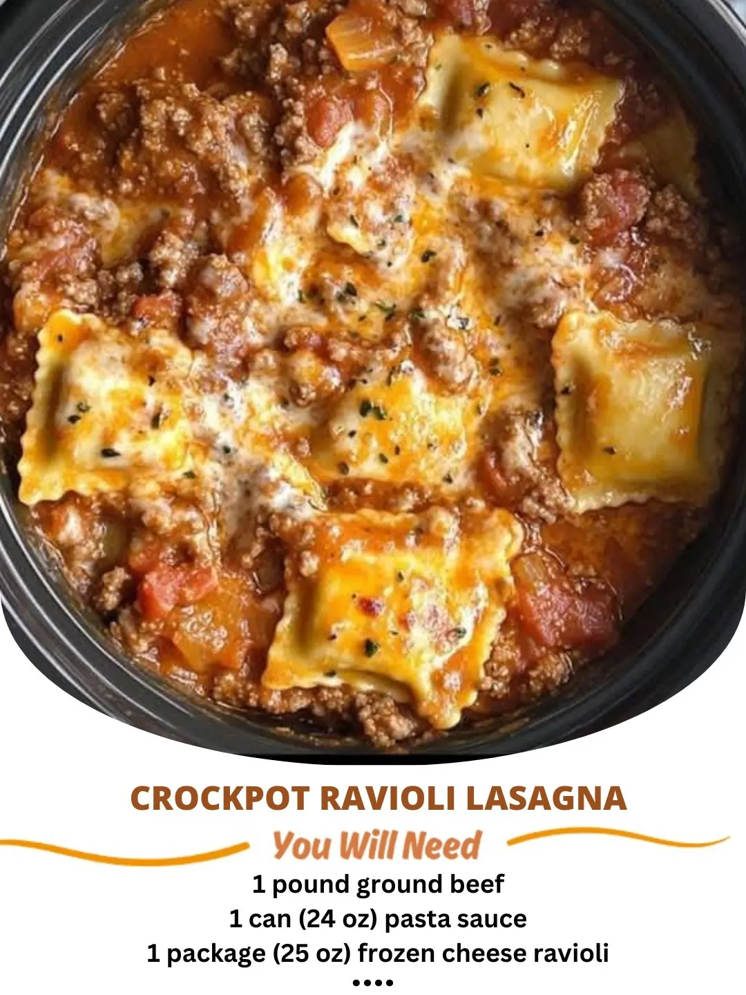 Crockpot Ravioli Lasagna