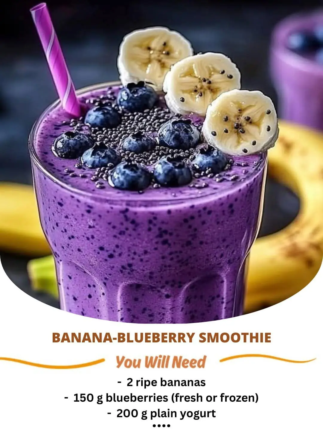 Banana-Blueberry Smoothie: A Sweet, Creamy, and Nutritious Breakfast or Snack!