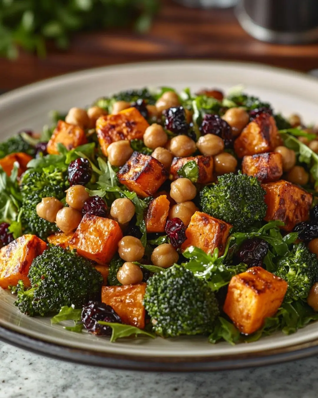 Roasted sweet potato and chickpea salad recipe