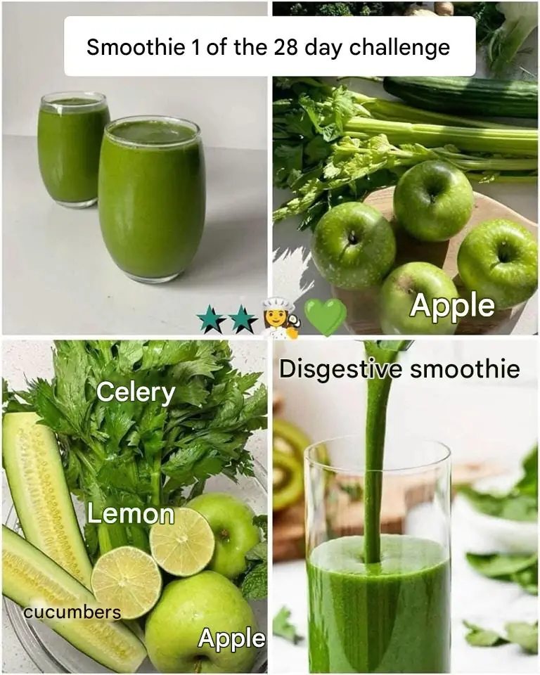 Green Detox Smoothie – Day 1 of the 21-Day Challenge 🍏🥒🌿