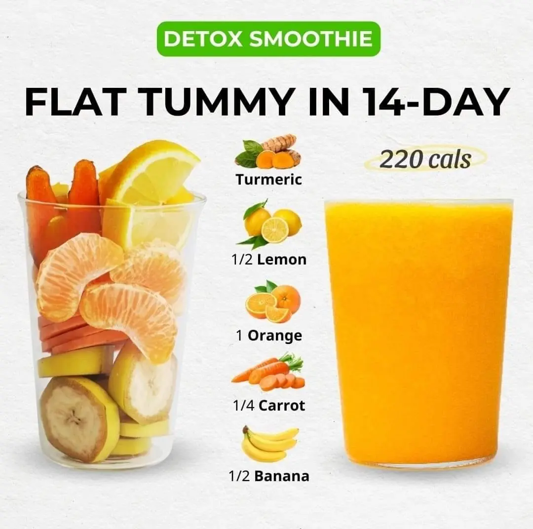 Flat Tummy Detox Smoothie – 14-Day Belly Slimming Drink 🍊🥕🍌