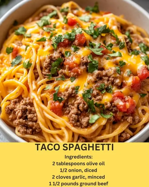 CrockPot Taco Spaghetti