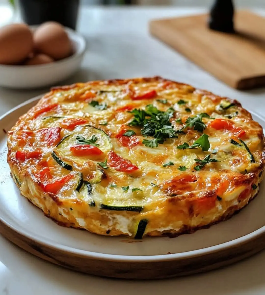 Zucchini and Tomato Frittata recipe