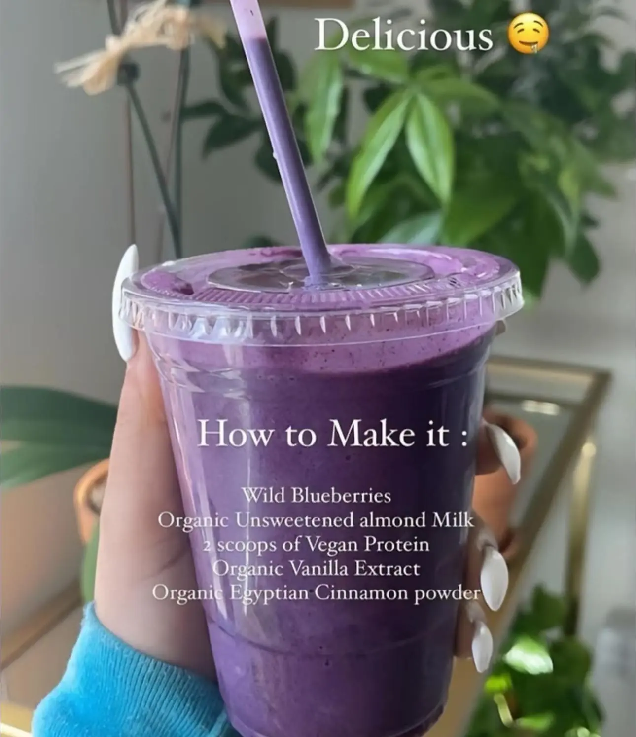 💜 Wild Blueberry Protein Smoothie Recipe 💜