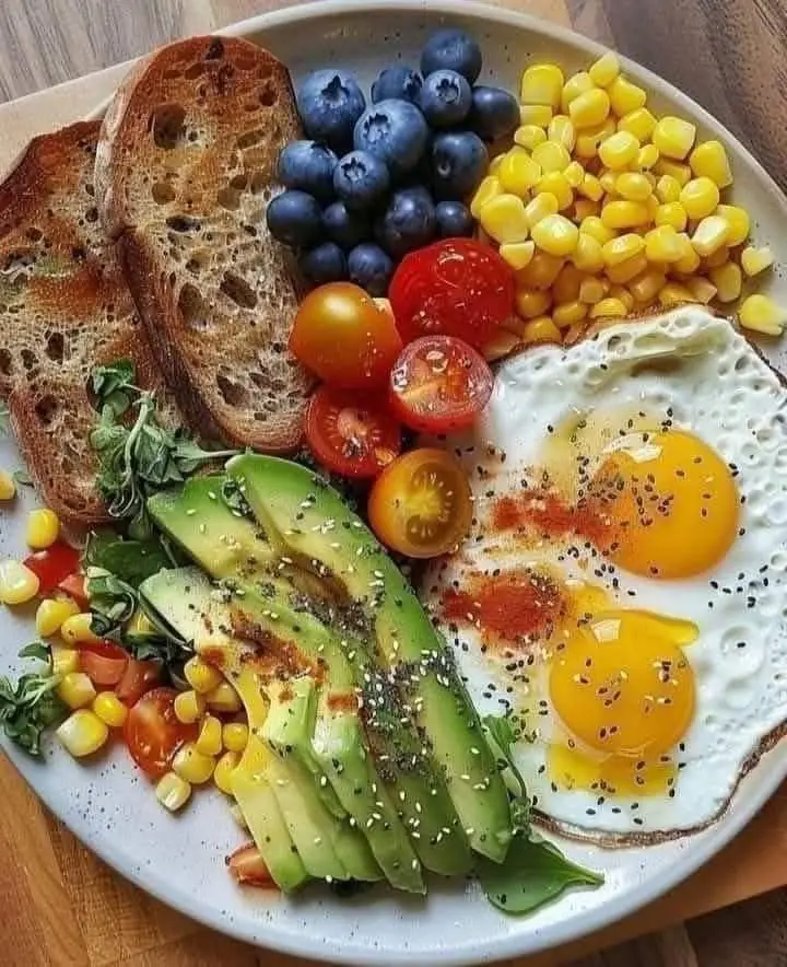 Avocado and Corn Breakfast Plate