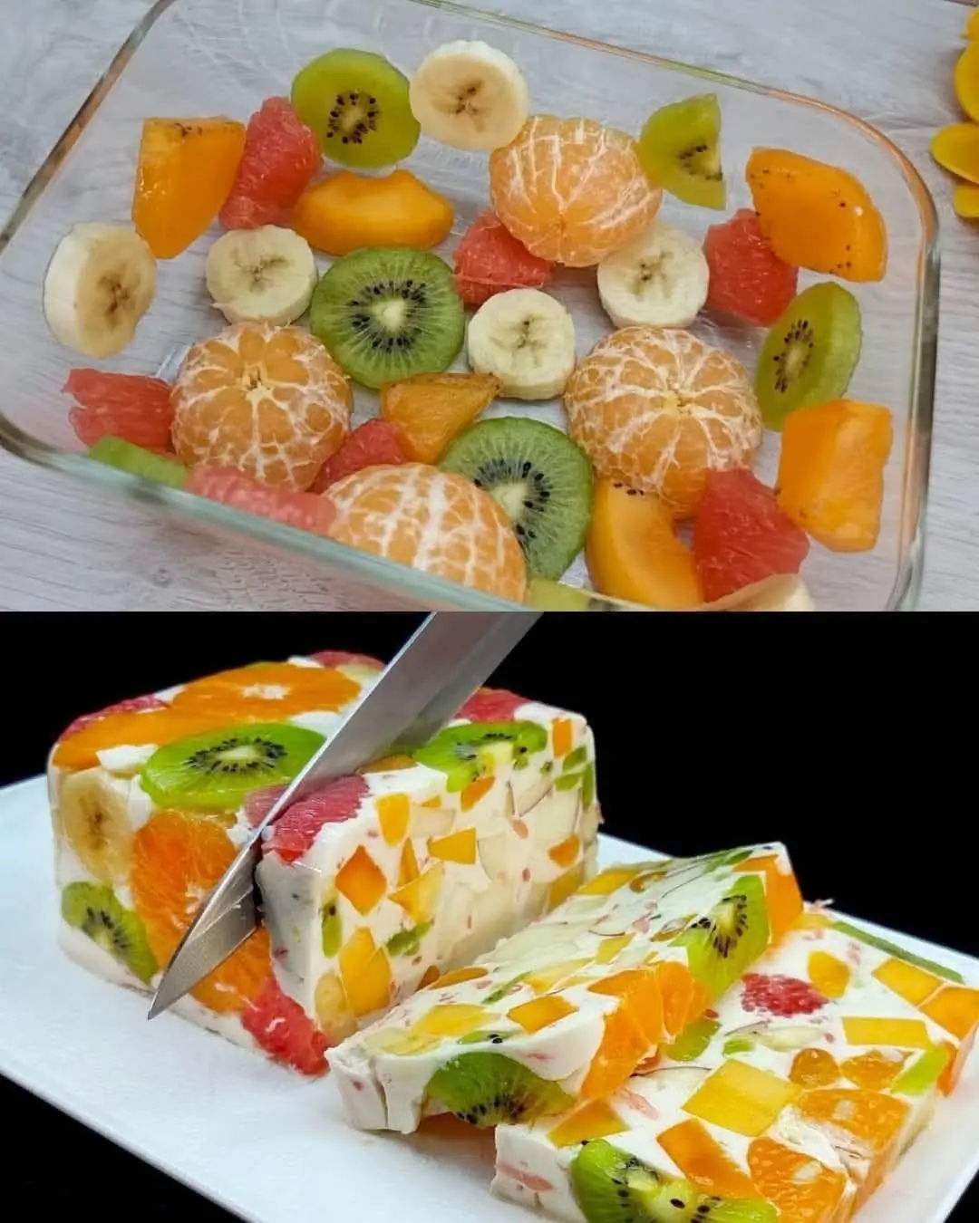 Only Milk and fruit! Delicious and Healthy Dessert! No Gelatin! Ready in Just 5 Minutes!