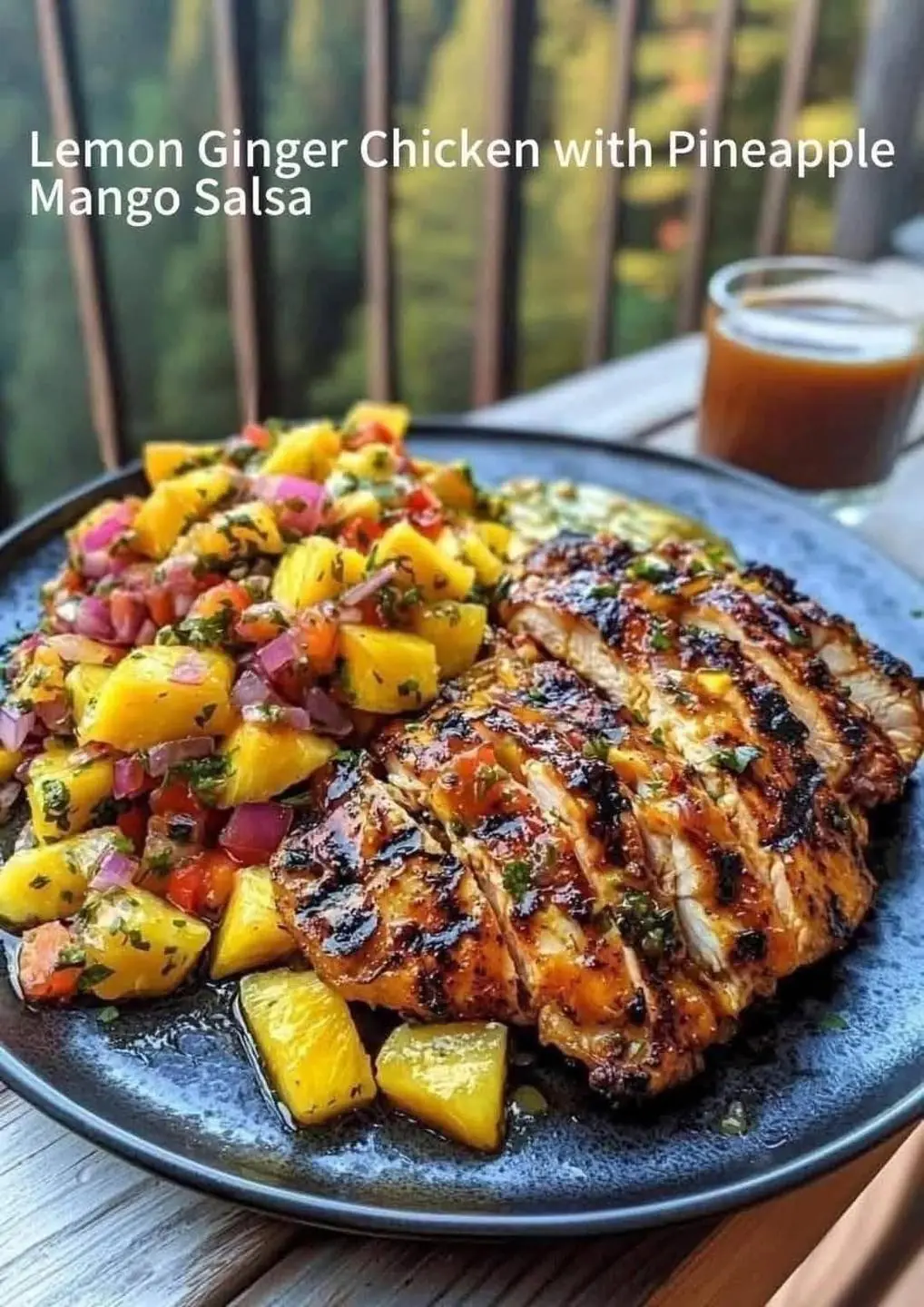 Lemon Ginger Chicken with Pineapple Mango Salsa! 🍋🍗🍍 (Tropical Flavor Burst!)