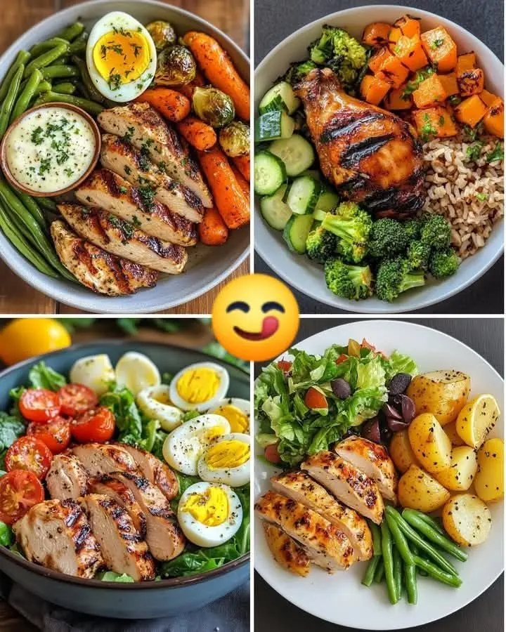 Garlic Herb Chicken & Roasted Veggies 🍗🥦