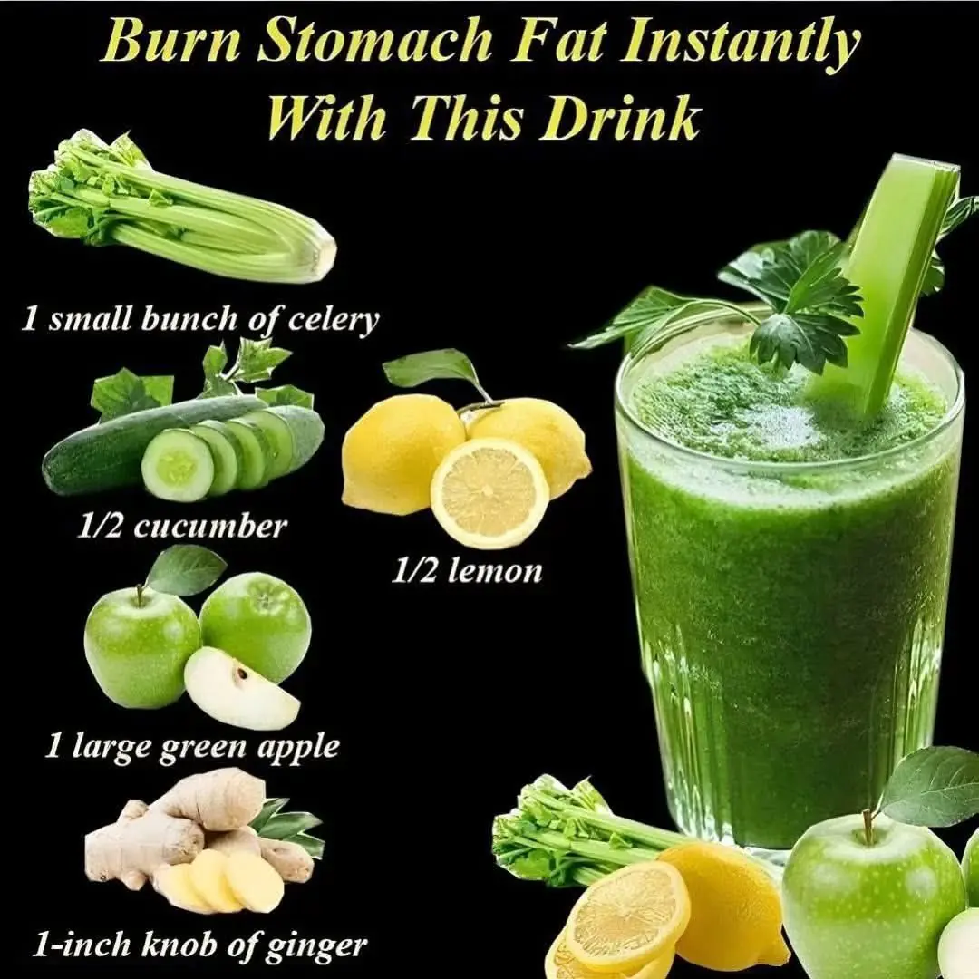Burn Stomach Fat Instantly with This Detox Drink! 🍏🥒🍋