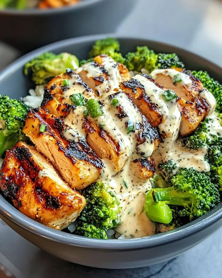 Grilled Chicken with Garlic Parmesan Cream Sauce