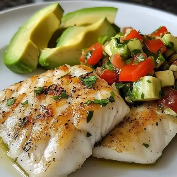Coconut Lime Fish with Avocado Salsa