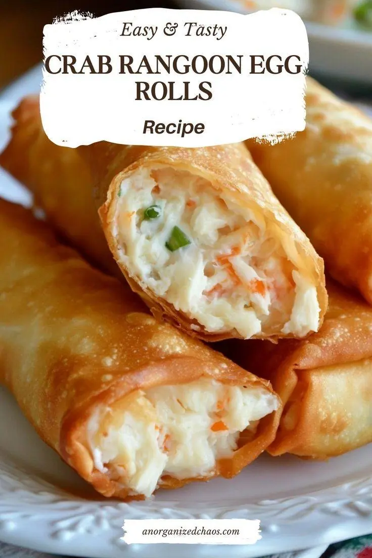 Easy Crab Rangoon Egg Rolls