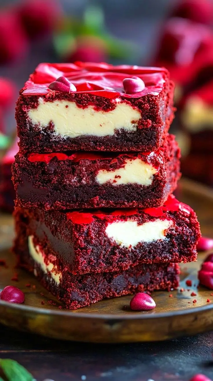 Red Velvet Cream Cheese Brownies