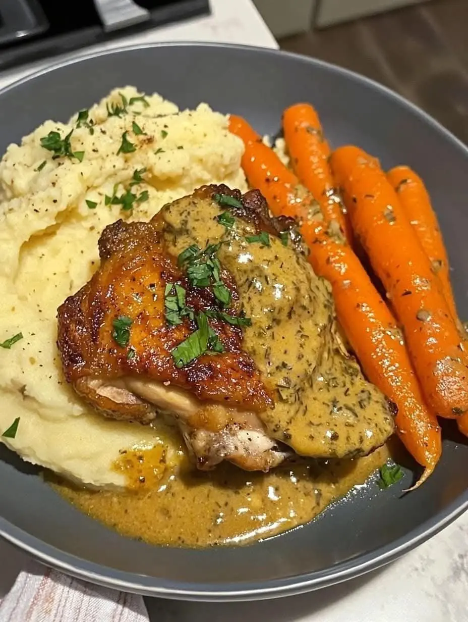 Garlic Herb Chicken & Carrot Plate
