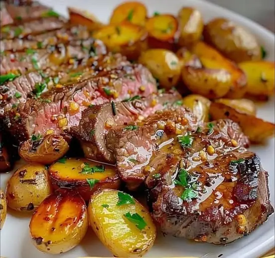 Garlic Butter Steak and Potatoes