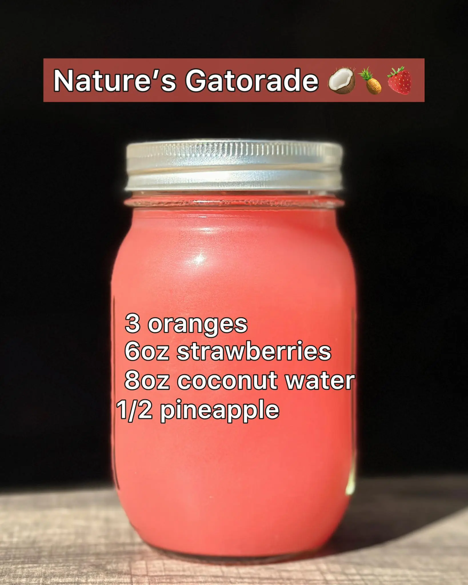 ๐ฅฅ๐๐ Natureโs Gatorade Recipe