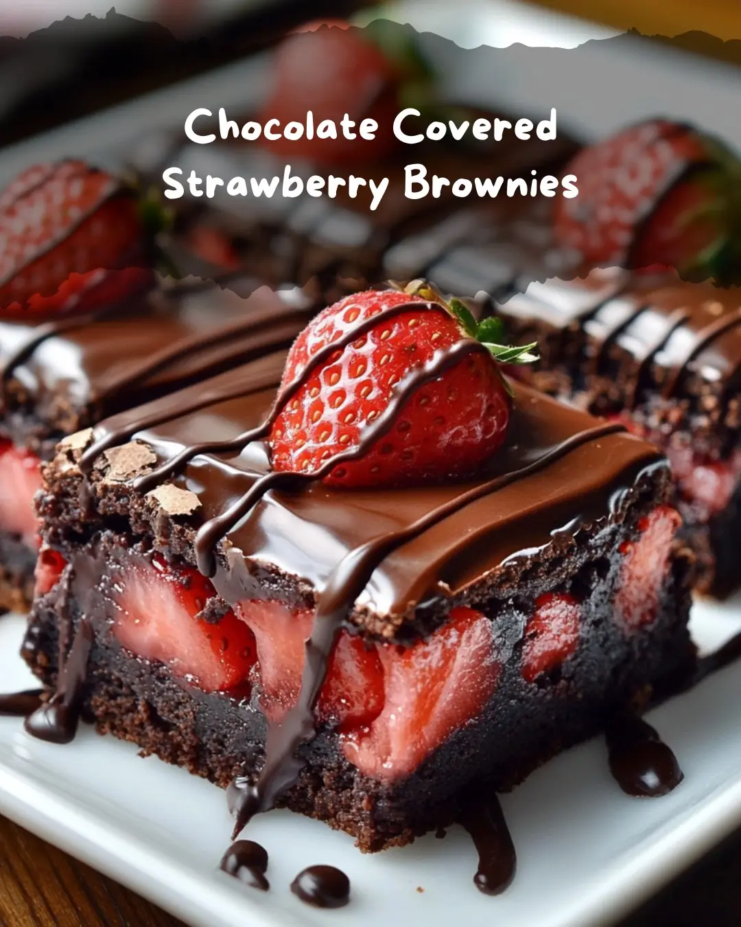 Chocolate Covered Strawberry Brownies