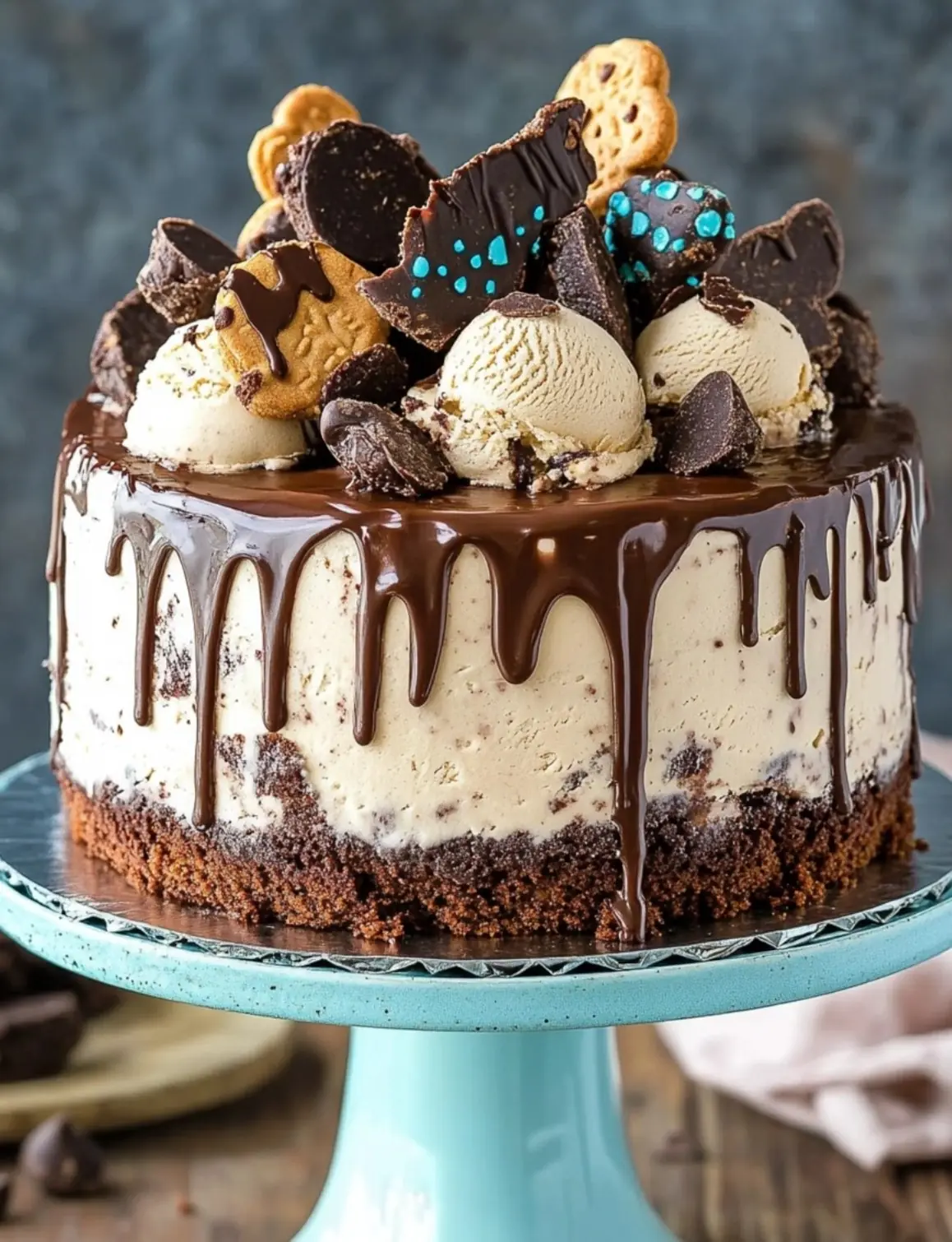 Cosmic Cookies and Cream Glacier Cake