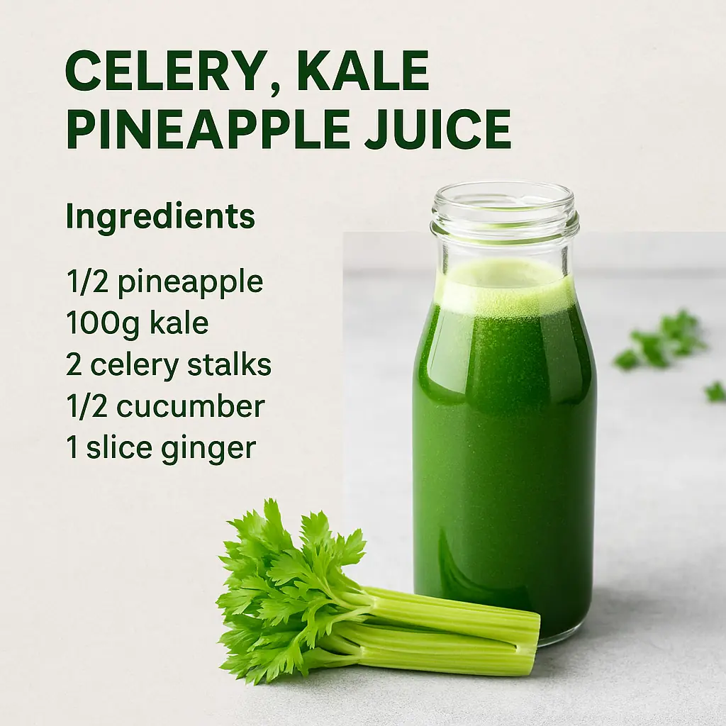 π§ Celery, Kale, Pineapple Juice