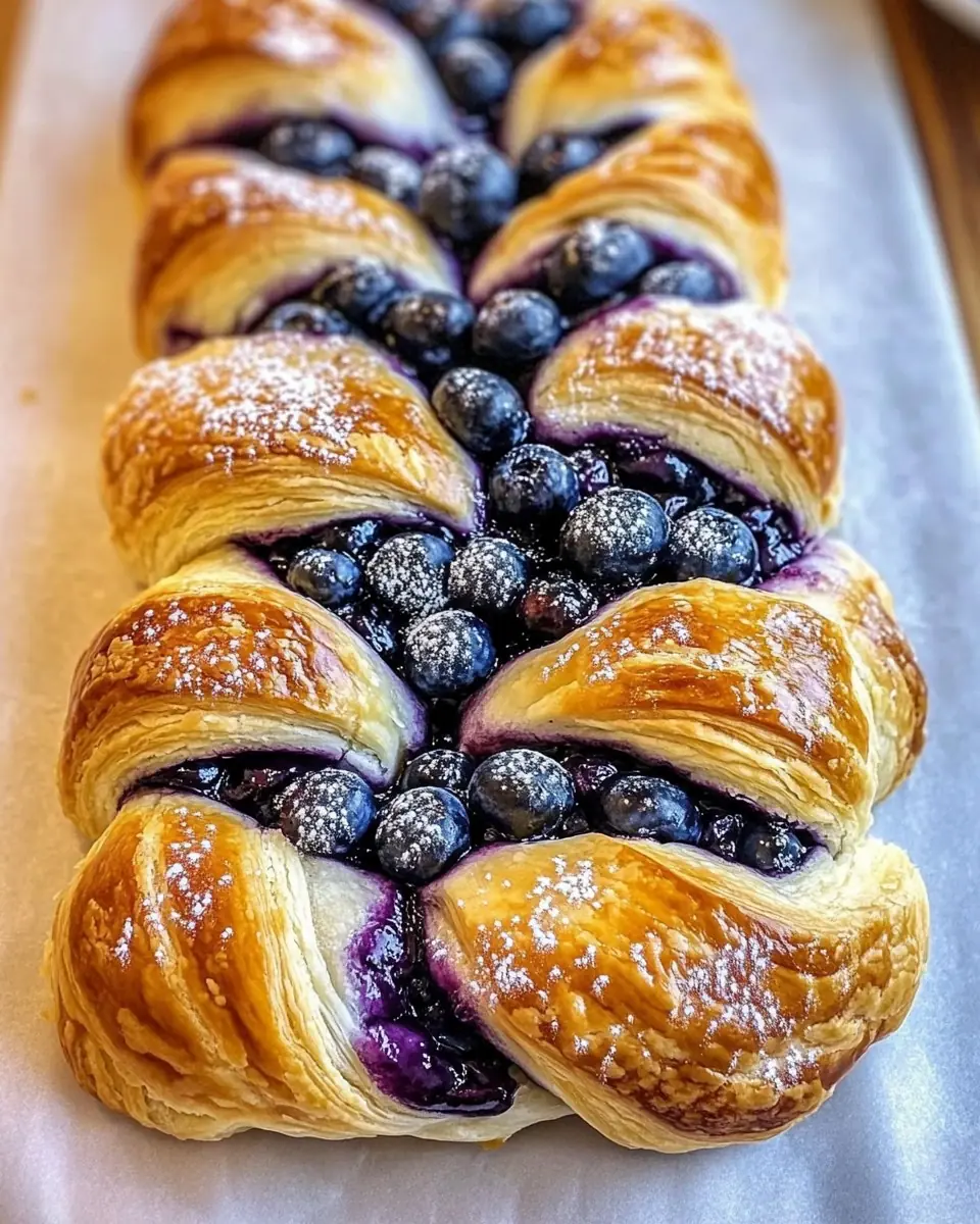 Blueberry Cream Cheese Pastry Braid