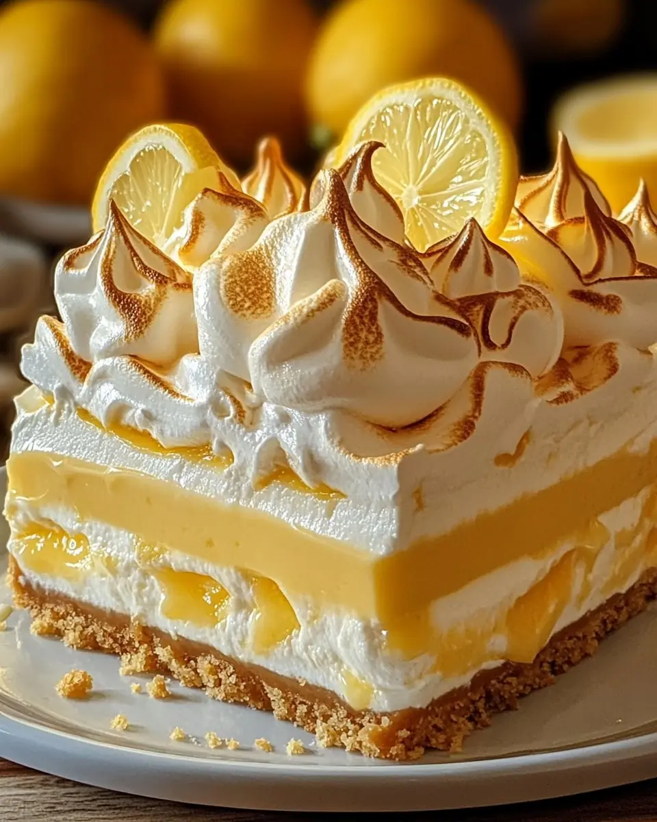 Triple Lemon Meringue Cheesecake