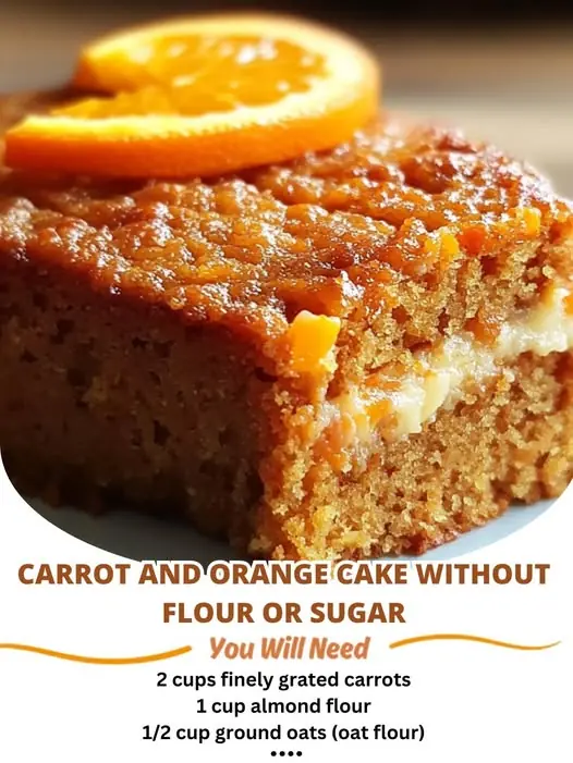 Carrot and Orange Cake Without Flour or Sugar