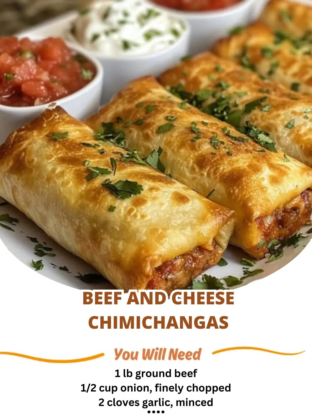 Beef and Cheese Chimichangas