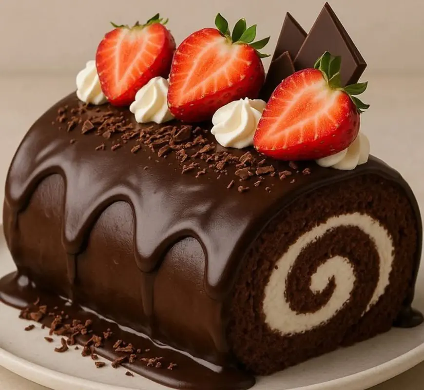 Chocolate Birthday Cake Roll Recipe