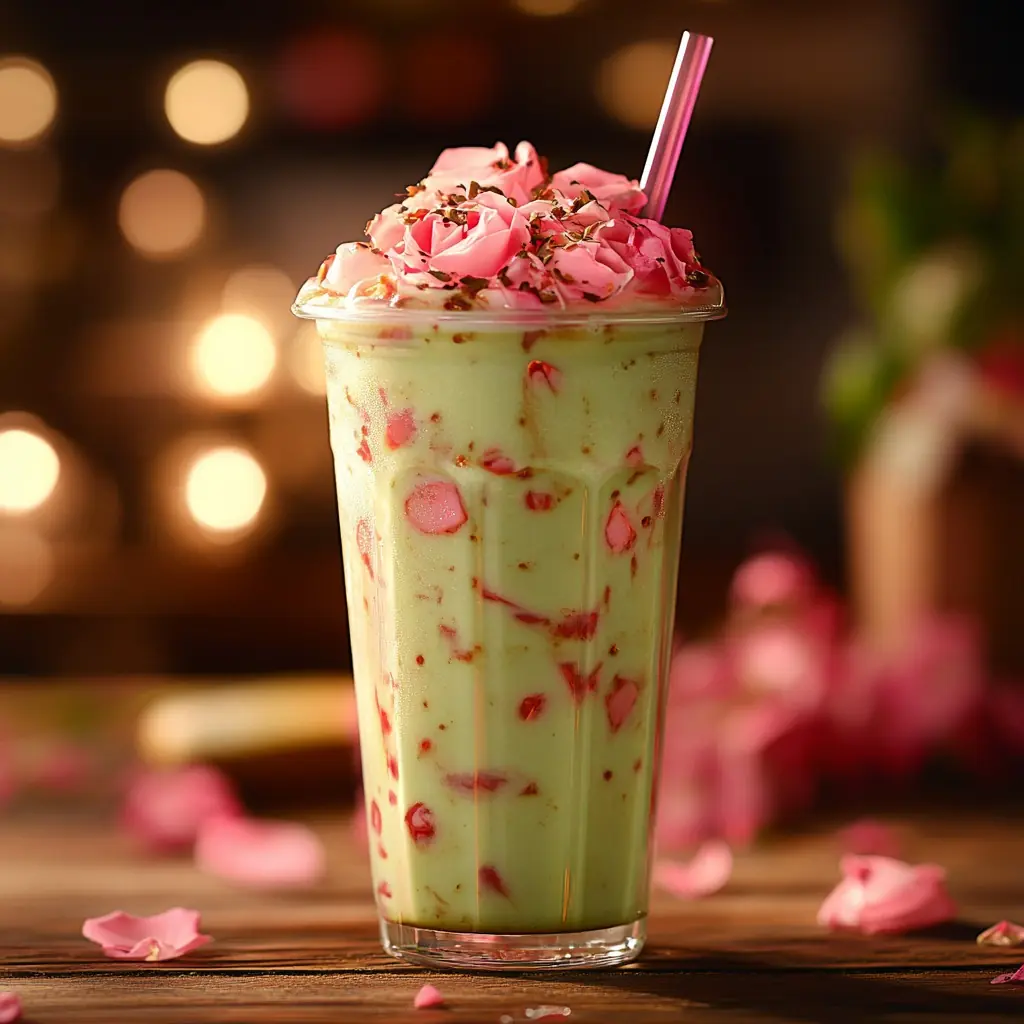 🌸 Iced Rose Matcha Latte Recipe