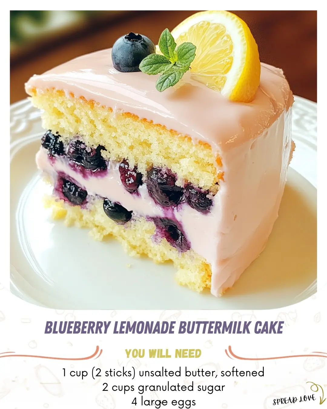 ππ« Blueberry Lemonade Buttermilk Cake