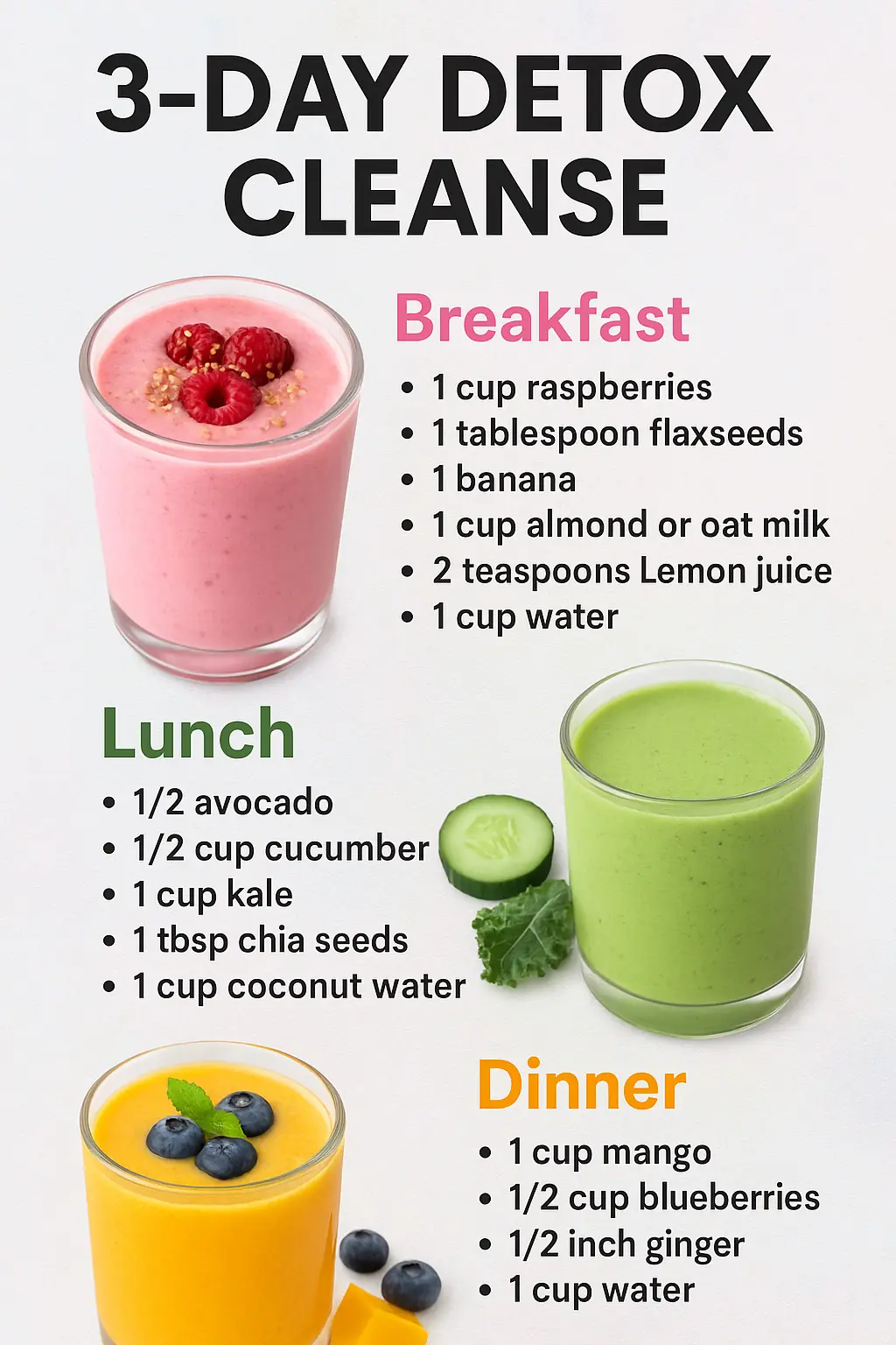 π§ 3-DAY DETOX CLEANSE PLAN