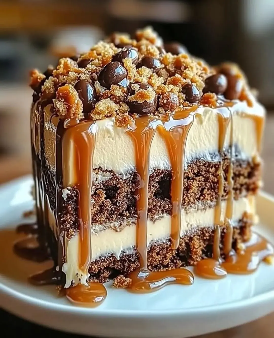 🍰🍯 Caramel Toffee Crunch Cake 🍯🍰