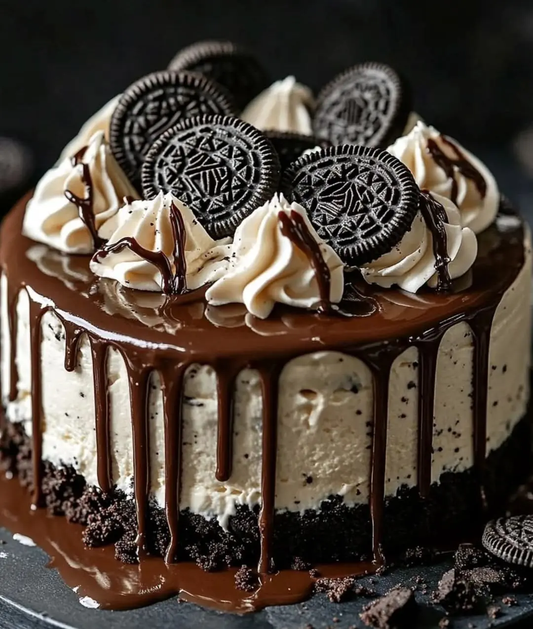 🍫🍪🧀 Decadent Oreo Brownie Cheesecake Drip Cake