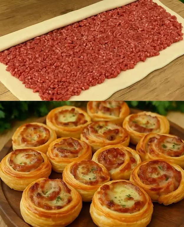 🥐 Puff Pastry & Minced Meat Pockets